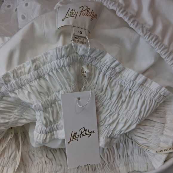 Lilly Pulitzer Axelle Eyelet White Romper Size 10 NWT - Picture 8 of 11